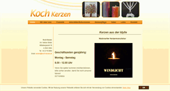 Desktop Screenshot of koch-kerzen.at